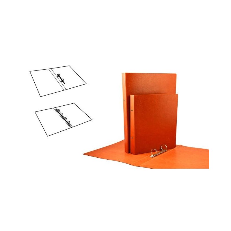 MARIOLA CARPETA ANILLAS 2 X 40MM FOLIO APAISADO CARTÓN COMPACTO GOFRADO Nº 12 CUERO