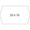 APLI ETIQUETAS PARA ETIQUETADORA DE PRECIOS 26X16MM C/SINUSOIDAL 6 ROLLOS DE 1000 BLANCO