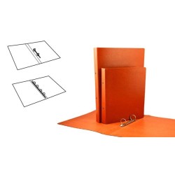 MARIOLA CARPETA ANILLAS 2 X 40MM FOLIO CARTÓN COMPACTO GOFRADO CUERO