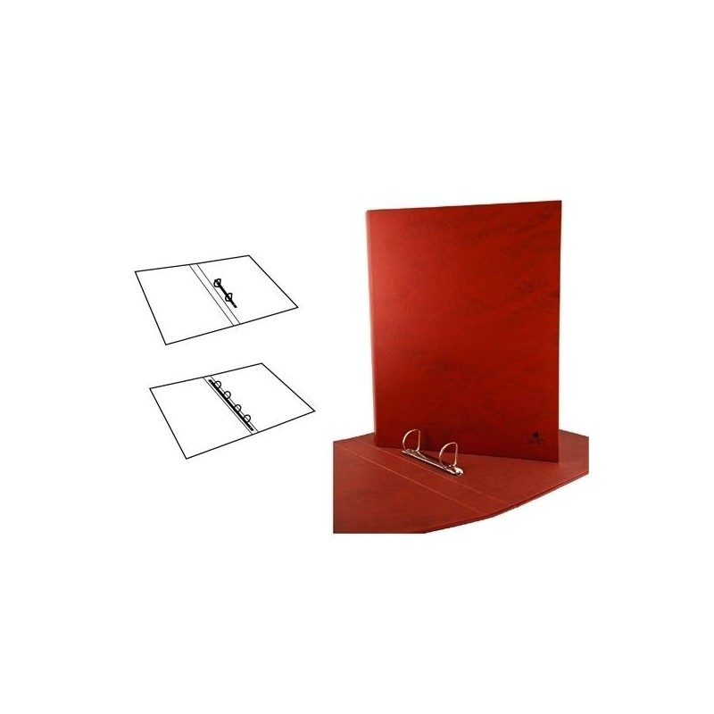 MARIOLA CARPETA ANILLAS MIXTAS 2 X 40MM FOLIO CARTÓN FORRADO PLASTIFICADO MATE CUERO