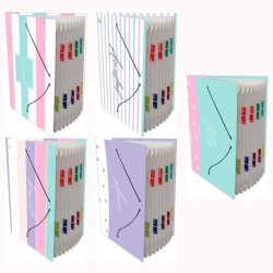 MARIOLA CARPETA FUELLE ACORDEÓN 12 C/GOMA FOLIO CARTÓN FORRADO PLASTIFICADO DISEÑOS SURTIDOS