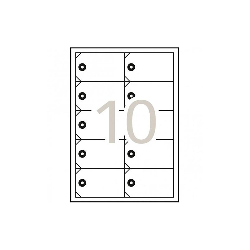 APLI ETIQUETAS COLGANTES C/ARANDELA 98X57MM INKJET/LÁSER 10 X 10H BLANCO
