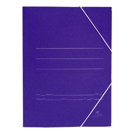 MARIOLA CARPETA CARTÓN BÁSICA 500GR GOMAS SOLAPA FOLIO 34X25CM CARTÓN MATE AZUL -20U-