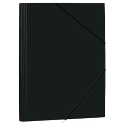 MARIOLA CARPETA CON GOMAS Y SOLAPAS FOLIO POLIPROPILENO 450 MICRAS NEGRO