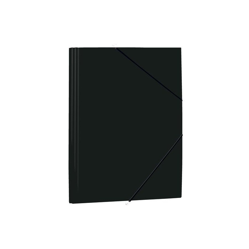 MARIOLA CARPETA CON GOMAS Y SOLAPAS FOLIO POLIPROPILENO 450 MICRAS NEGRO