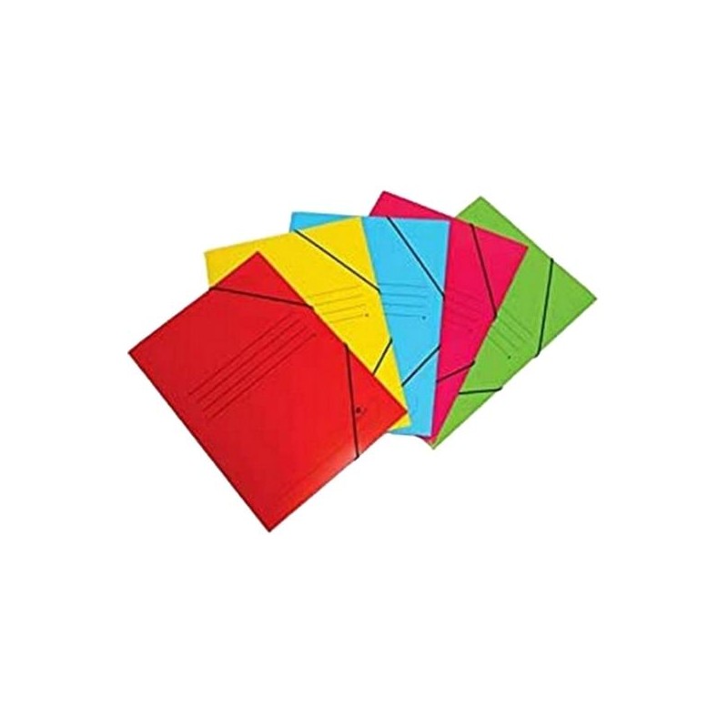 MARIOLA CARPETA CON GOMAS 3 SOLAPAS FOLIO C/ETIQUETA EN LOMO CARTÓN 500GR SIMILPRESPAM VERDE