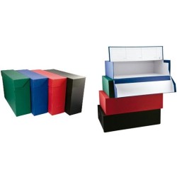 MARIOLA CAJA DE TRANSFERENCIA FOLIO CARTÓN FORRADO CON TELA GELTEX AZUL