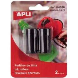 APLI ROLLO TINTA PARA ETIQUETADORA NEGRO 1 BLISTER CON 2 UNIDADES