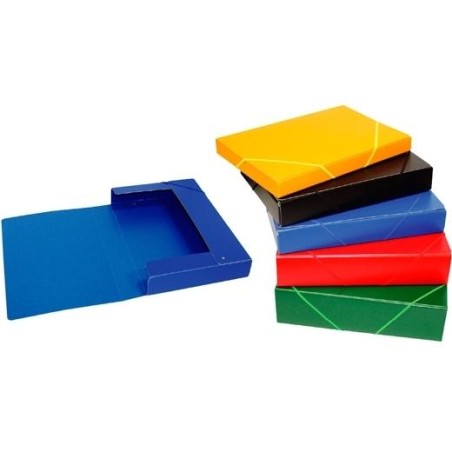 MARIOLA CAJA PROYECTO ARMADA CIERRE C/GOMA LOMO FIJO 3CM CARTÓN GOFRADO S/MALLORCA NEGRO