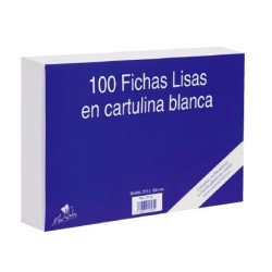MARIOLA FICHA LISA 125X75MM CARTULINA 180GR BLANCO PAQUETE DE 100