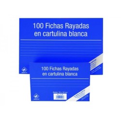 MARIOLA FICHA RAYADA 125X75MM CARTULINA 180GR BLANCO PAQUETE DE 100 Nº2