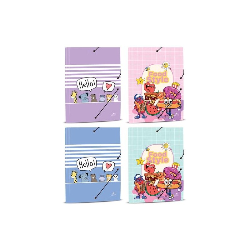 MARIOLA CARPETA CON GOMAS Y SOLAPAS FOLIO 34X26CM 4 DISEÑOS SURTIDOS COLE Nº3