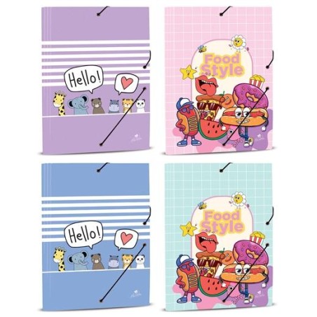 MARIOLA CARPETA CON GOMAS Y SOLAPAS FOLIO 34X26CM 4 DISEÑOS SURTIDOS COLE Nº3