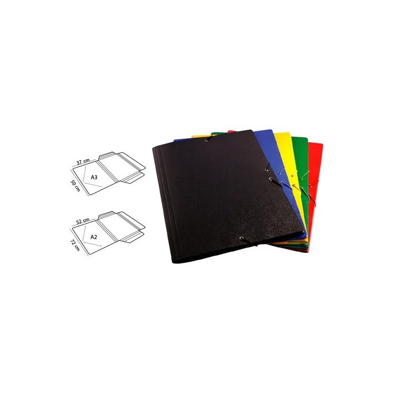 MARIOLA CARPETA C/GOMAS A3 CARTÓN COMPACTO GOFRADO AZUL