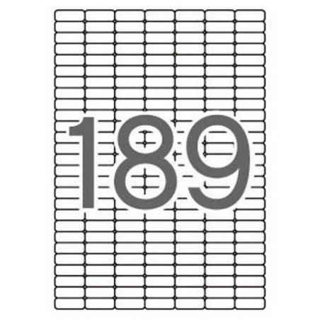 APLI ETIQUETAS ADHESIVAS 25,4X10MM INKJET/LÁSER C/ROMOS 189 X 25H BLANCO