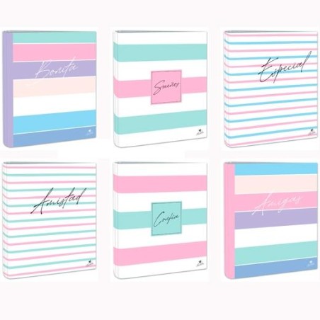 MARIOLA CARPETA 4 ANILLAS MIXTAS 40MM CARTÓN FORRADO PLASTIFICADO DISEÑOS SURTIDOS