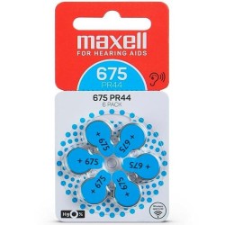 MAXELL BATERIAS DE AIRE DE ZINC 1,45V - PR44 675 PACK 6 UD