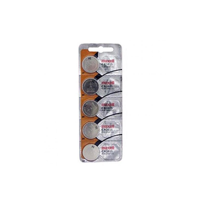 MAXELL PILAS PLANAS DE LITIO 3V - CR2025 -PACK 5-