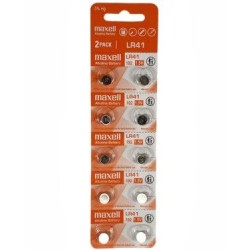 MAXELL PILAS PLANAS ALCALINAS 1,5V LIBRE DE MERCURIO - LR41 192 AG3 392 BLISTER 10U