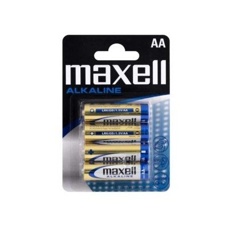 MAXELL PILAS ALCALINAS AA - LR06- PACK 4 UDS