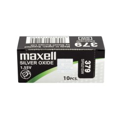 MAXELL MICRO PILAS PLANAS ÓXIDO DE PLATA 1,55V - SR521SW 379 CAJA 10U