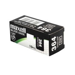 MAXELL MICRO PILAS PLANAS ÓXIDO DE PLATA 1,55V - SR621SW 364 CAJA 10U