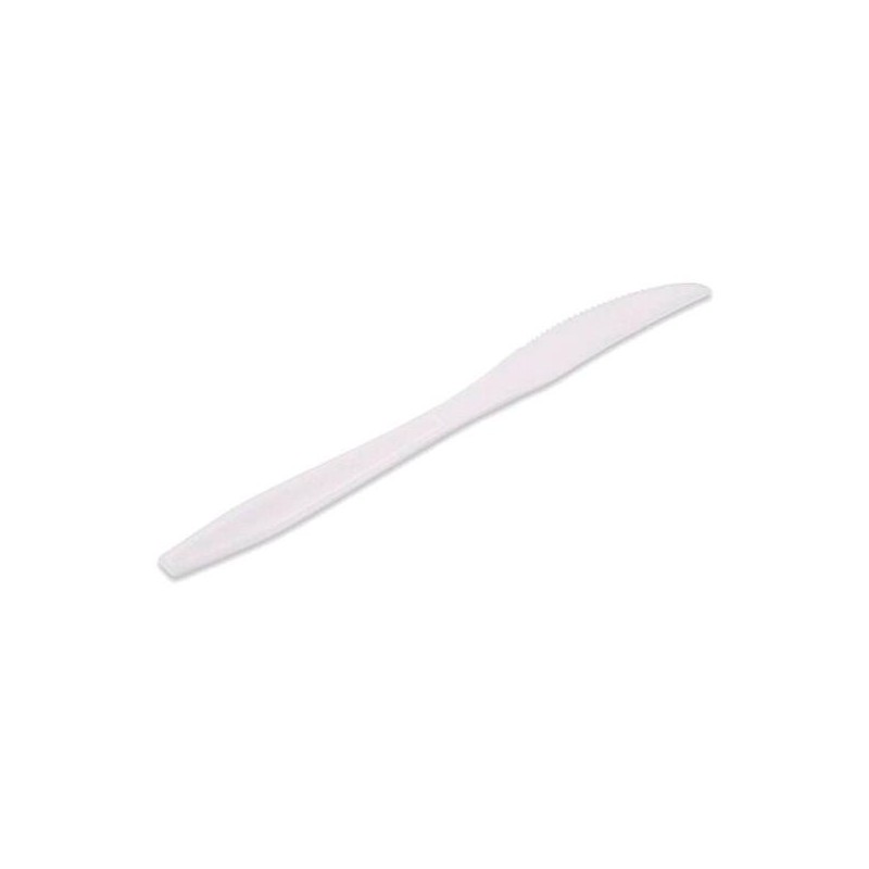 CUCHILLO GRANDE REUTILIZABLE 16,5CM PACK DE 20 BLANCO