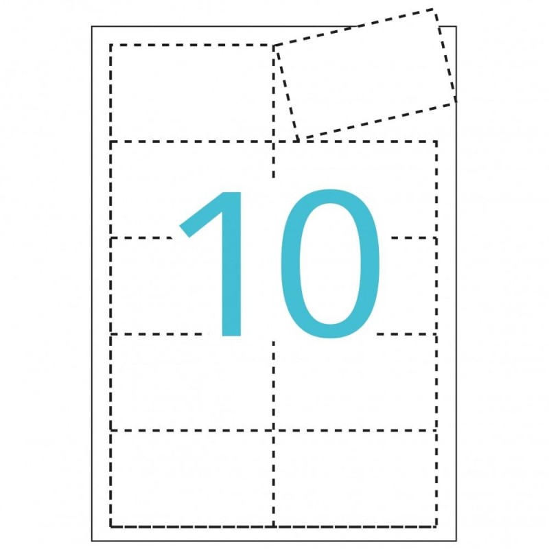 APLI TARJETAS VISITA BLANCO PARA INKJET, LÁSER Y FOTOCOPIADORAS / 210 X 297MM / MICROPERFORADO 200GR 10 HOJAS