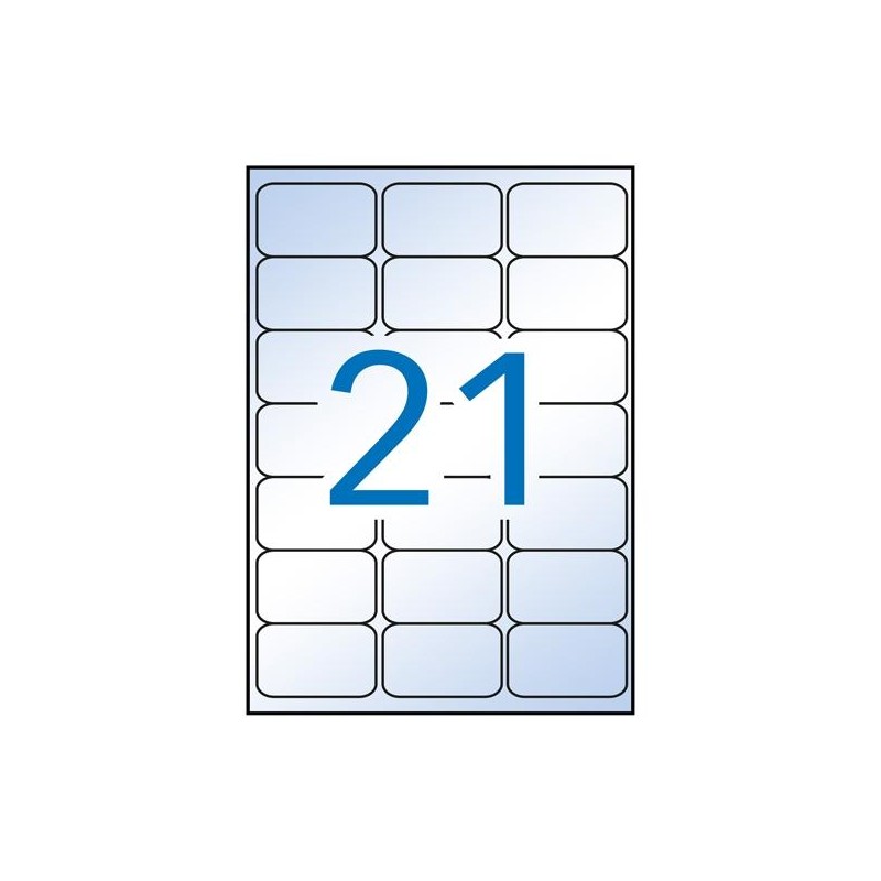 APLI ETIQUETAS ADHESIVAS 63,5X38,1MM INKJET C/ROMOS 21 X 10H TRANSPARENTE