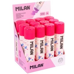 MILAN PEGAMENTO VIOLETA EN BARRA 21GR SERIE ESPECIAL FLOWICORN CAJA EXPOSITORA 12 UD