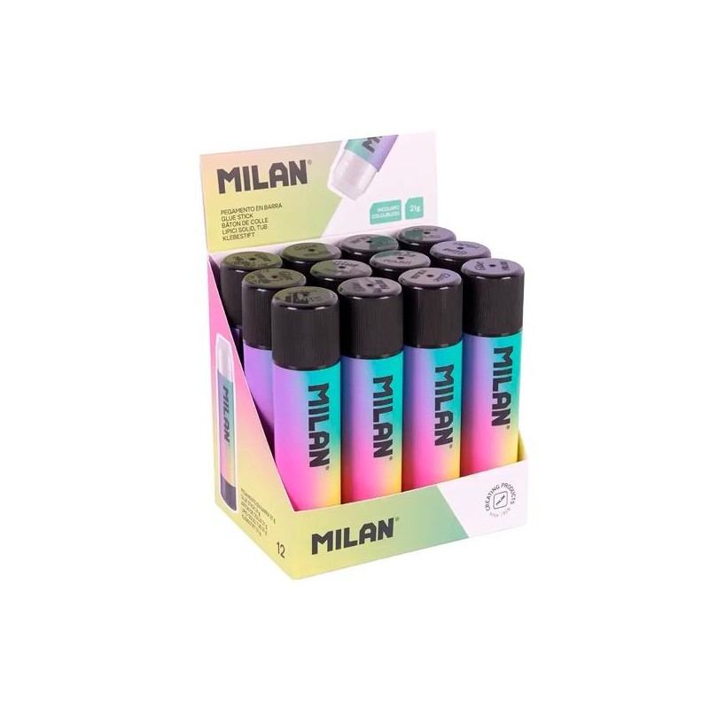 MILAN PEGAMENTO EN BARRA 21GR SUNSET CAJA EXPOSITORA 12 UD
