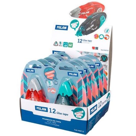 MILAN PEGAMENTO EN CINTA 8,4MM X 12M C/SURTIDOS C/12