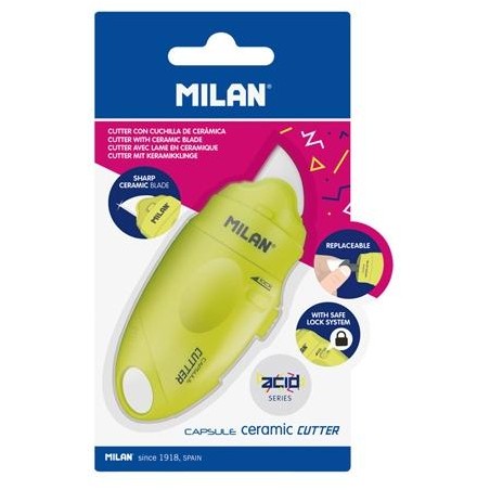 MILAN CUTTER HOJA CERÁMICA CAPSULE SERIE ACID BLÍSTER AMARILLO