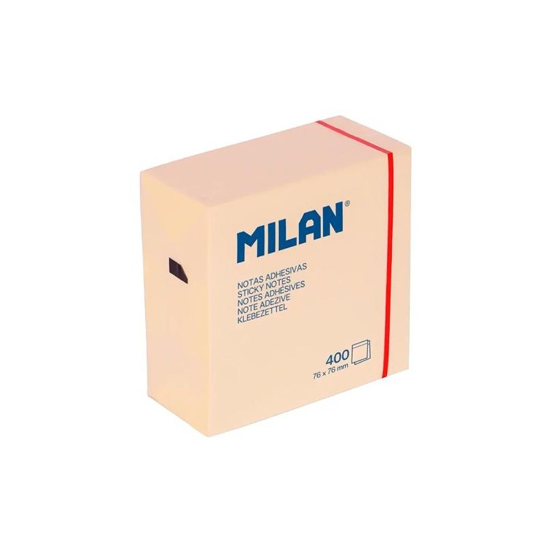 MILAN BLOC NOTAS ADHESIVAS 400H 76X76MM AMARILLO CLARO