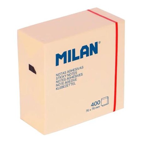 MILAN BLOC NOTAS ADHESIVAS 400H 76X76MM AMARILLO CLARO