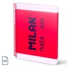 MILAN CUADERNO ESPIRAL A4 80H 95GR 5X5MM TAPA DURA COLECCIÓN NATA® 624 SINCE 1918 ROSA