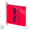 MILAN CUADERNO ESPIRAL A5 80H 95GR 5X5MM TAPA DURA COLECCIÓN NATA® 624 SINCE 1918 ROSA
