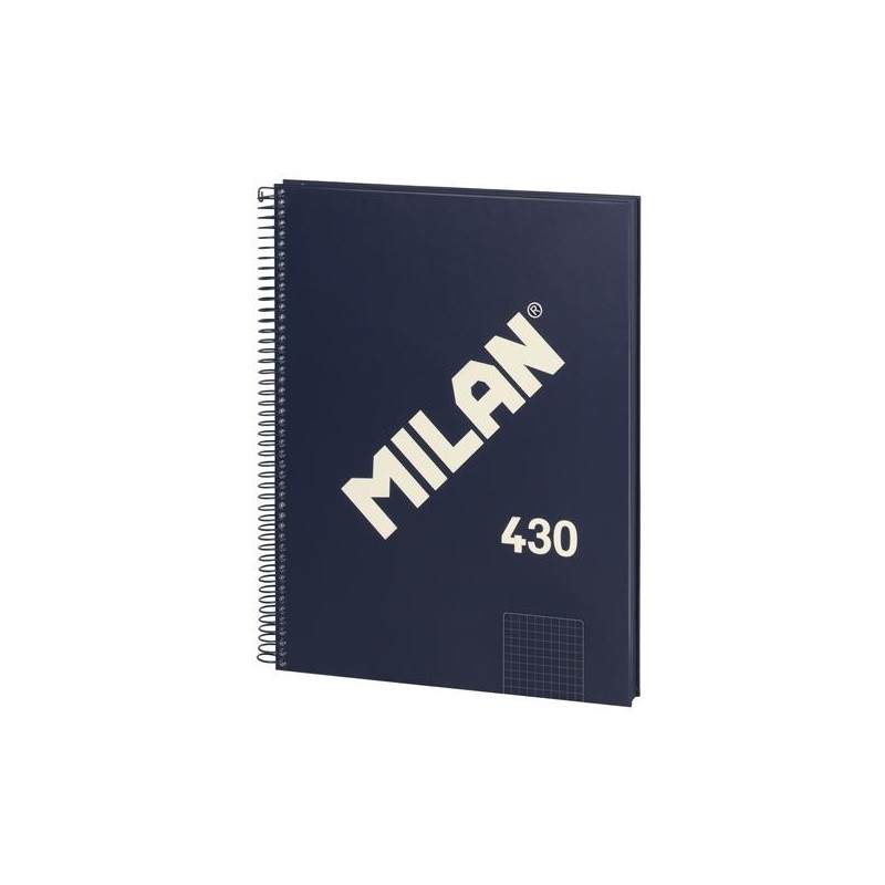 MILAN CUADERNO CON ESPIRAL A4 80H 95GR PAUTADO 1 LÍNEA 7MM SERIE 430 SINCE 1918 AZUL