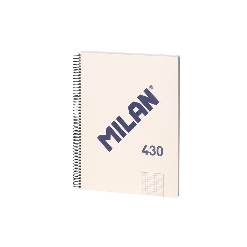 MILAN CUADERNO CON ESPIRAL A4 80H 95GR PAUTADO 1 LÍNEA 7MM SERIE 430 SINCE 1918 BEIGE