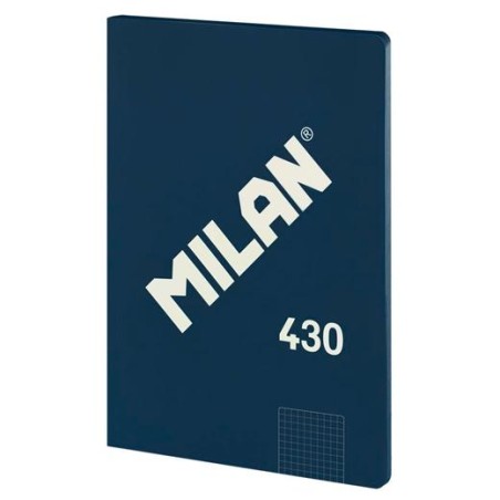 MILAN LIBRETA ENCOLADA A4 48H PAPEL 95GR CUADRICULADO SERIE 1918 AZUL
