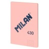 MILAN LIBRETA ENCOLADA A4 48H PAPEL 95GR CUADRICULADO SERIE 1918 ROSA