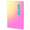 MILAN LIBRETA ENCOLADA A4 48H PAPEL 95GR CUADRICULA 5X5 COLECCIÓN SUNSET ROSA