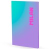 MILAN LIBRETA ENCOLADA A4 48H PAPEL 95GR CUADRICULA 5X5 COLECCIÓN SUNSET LILA