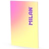 MILAN LIBRETA ENCOLADA A4 48H PAPEL 95GR CUADRICULA 5X5 COLECCIÓN SUNSET AMARILLO