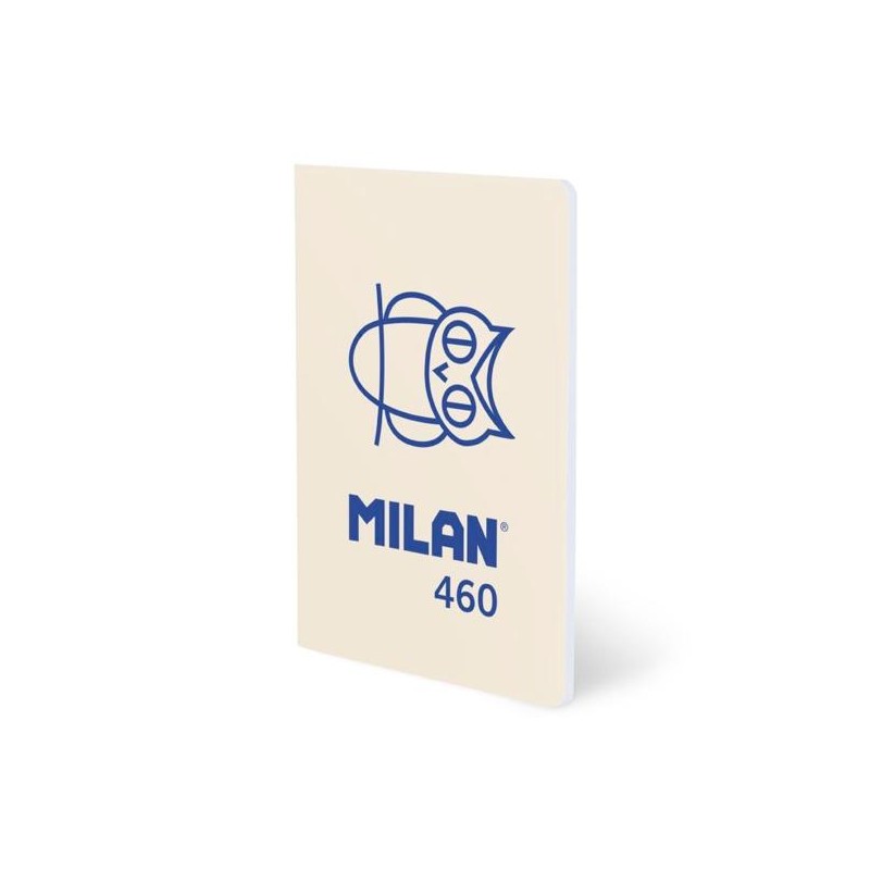 MILAN LIBRETA GRAPADA A5 24H PAPEL BLANCO 95GR LISO COLECCIÓN 460 SINCE 1918 BEIGE