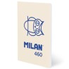 MILAN LIBRETA GRAPADA A5 24H PAPEL BLANCO 95GR LISO COLECCIÓN 460 SINCE 1918 BEIGE