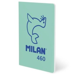MILAN LIBRETA GRAPADA A5 24H PAPEL BLANCO 95GR LISO COLECCIÓN 460 SINCE 1918 VERDE