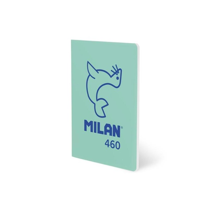MILAN LIBRETA GRAPADA A5 24H PAPEL BLANCO 95GR LISO COLECCIÓN 460 SINCE 1918 VERDE