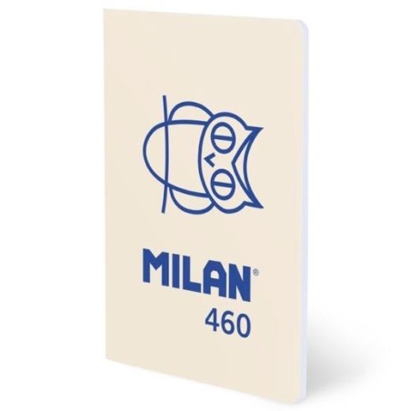 MILAN LIBRETA GRAPADA A5 24H PAPEL BLANCO 95GR LÍNEA 7MM COLECCIÓN 460 SINCE 1918 BEIGE