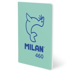 MILAN LIBRETA GRAPADA A5 24H PAPEL BLANCO 95GR LÍNEA 7MM COLECCIÓN 460 SINCE 1918 VERDE